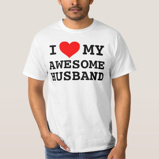 Vrouwen Ik hou van mijn geweldige man T-shirt (Voorkant)