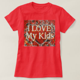 Vrouwen Ik hou van mijn kinder Valentijnse Hart T- T-shirt