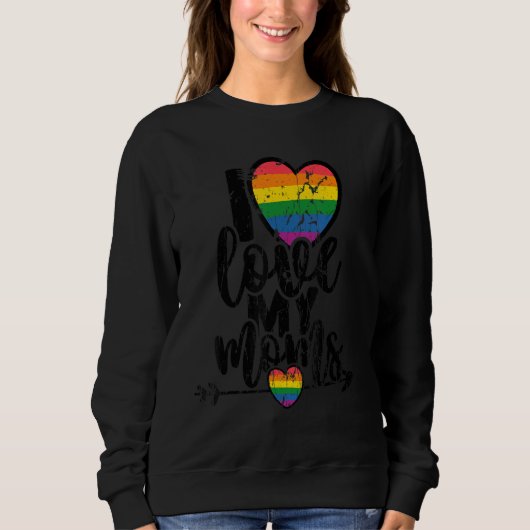 Vrouwen Ik hou van mijn moeders LGBT Pride Lesbisc Trui (Voorkant)
