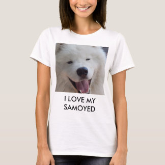 Vrouwen Ik hou van mijn samoyed T-shirt