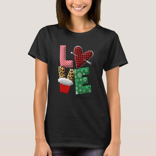 Vrouwen Ik hou van Moeder Leven Lief Licht T-shirt (Voorkant)
