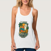 Vrouwen ik hou van Punaluʻu Black Sand Beach Tankt Tanktop (Voorkant)