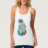 Vrouwen ik hou van Siesta Beach Tanktop (Voorkant)