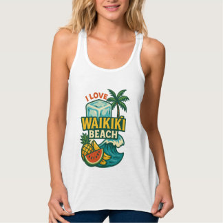 Vrouwen ik hou van Waikīkī Beach Tanktop