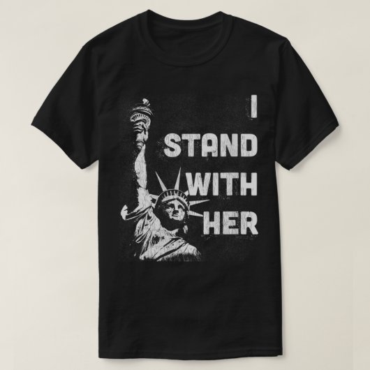Vrouwen ik sta bij haar T-standbeeld van de vrije  T-shirt (Design voorkant)