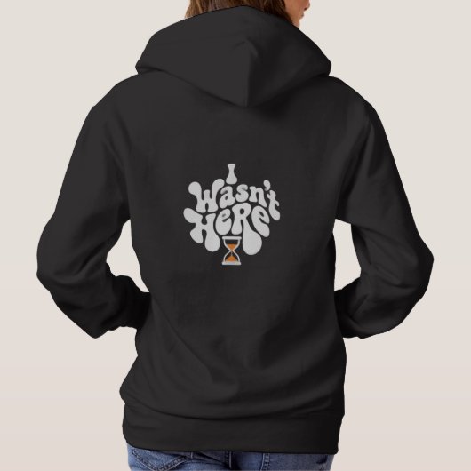 Vrouwen "Ik was hier niet" Retro Hoodie (Achterkant)