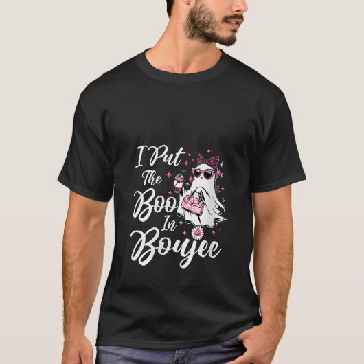 Vrouwen Ik zet het boek in Boujee Ghost Funny Pink T-shirt (Voorkant)