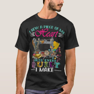 Vrouwen ik zie een stuk van mijn hart in elke quil t-shirt