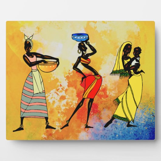 Vrouwen in Afrika Fotoplaat (Voorkant)