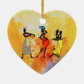 Vrouwen in Afrika Keramisch Ornament (Voorkant)