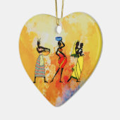 Vrouwen in Afrika Keramisch Ornament (Links)