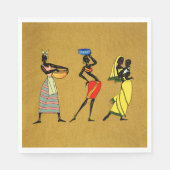 Vrouwen in Afrika Papier Napkin Servet (Voorkant)