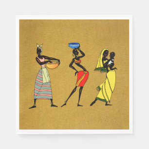Vrouwen in Afrika Papier Napkin Servet
