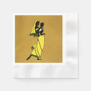 Vrouwen in Afrika Papier Napkin Servet