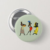 Vrouwen in Afrika Ronde Button 5,7 Cm (Voorkant /achterkant)