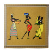 Vrouwen in Afrika Tegeltje (Voorkant)