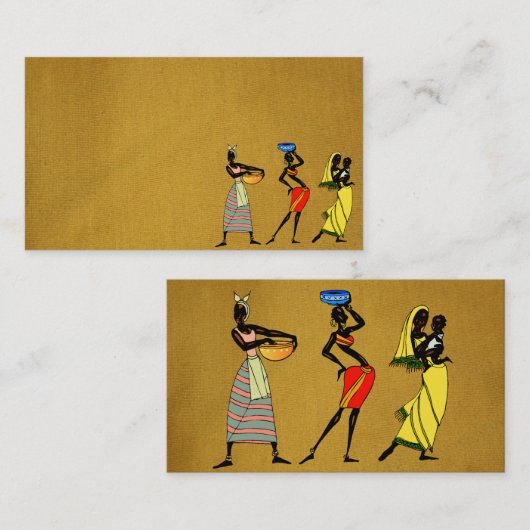Vrouwen in Afrika Visitekaartje (Voorkant / Achterkant)