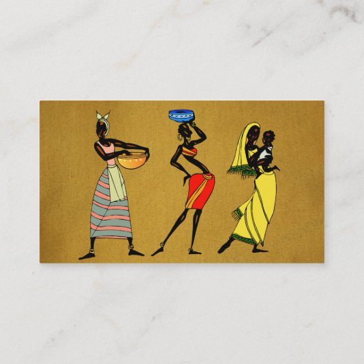 Vrouwen in Afrika Visitekaartje (Achterkant)