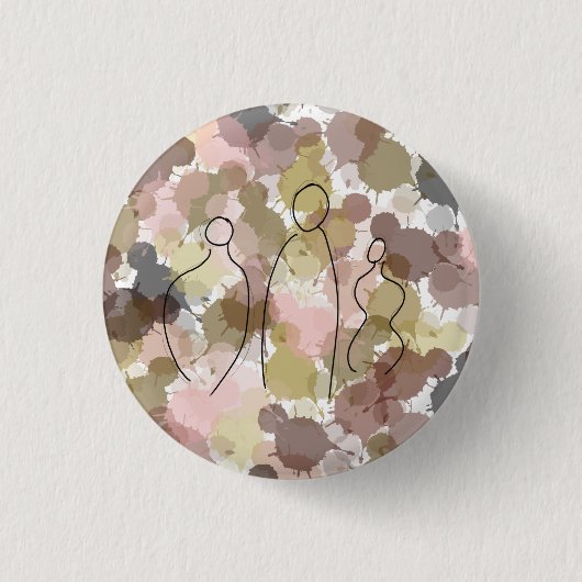 Vrouwen in alle levensvormen ronde button 3,2 cm (Voorkant)