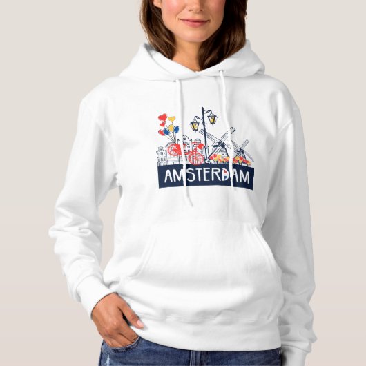 Vrouwen in Amsterdam Hoodie (Voorkant)