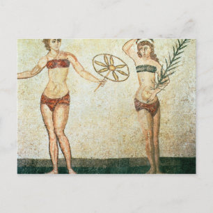 Vrouwen in bikinis briefkaart