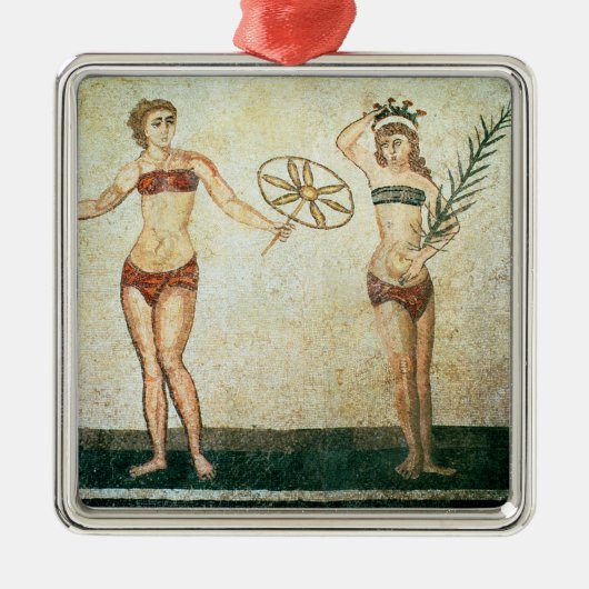 Vrouwen in bikinis metalen ornament (Voorkant)
