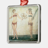 Vrouwen in bikinis metalen ornament (Links)
