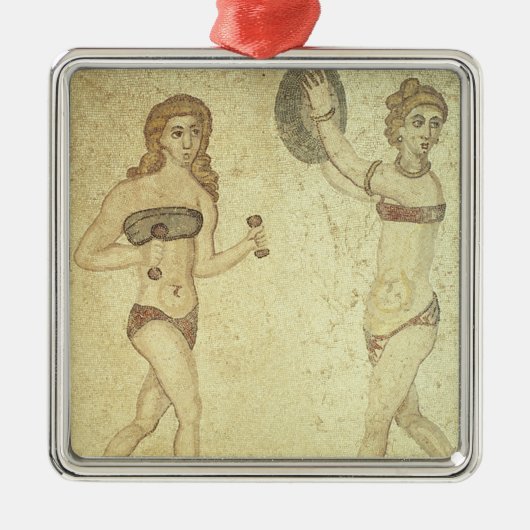 Vrouwen in bikinis metalen ornament (Voorkant)