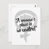 Vrouwen in controle briefkaart (Voorkant / Achterkant)