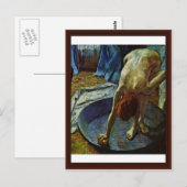 Vrouwen in de Bathtub door Edgar Degas Briefkaart (Voorkant / Achterkant)