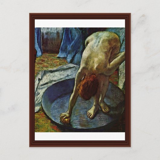 Vrouwen in de Bathtub door Edgar Degas Briefkaart (Voorkant)