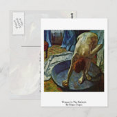 Vrouwen in de Bathtub door Edgar Degas Briefkaart (Voorkant / Achterkant)