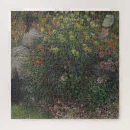 Vrouwen in de bloemen Monet 1875 Legpuzzel
