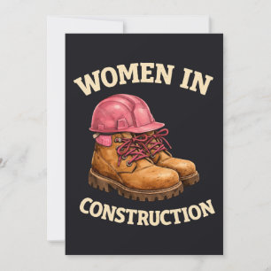 Vrouwen in de bouw met werkschoenen en veiligheids kaart