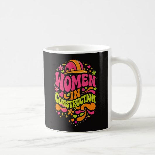Vrouwen in de bouw Retro Empowerment Koffiemok (Rechts)