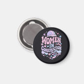 Vrouwen in de Bouw Retro Empowerment Magneet (Voorkant / Achterkant)