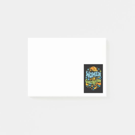 Vrouwen in de bouw Retro empowerment Post-it® Notes (Voorkant)