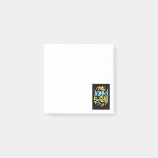 Vrouwen in de bouw Retro Empowerment Post-it® Notes (Voorkant)