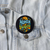 Vrouwen in de bouw Retro Empowerment Ronde Button 7,6 Cm (In situ)