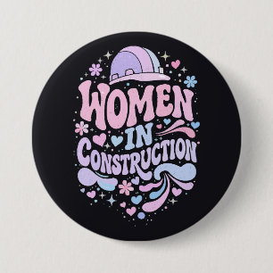 Vrouwen in de Bouw Retro Empowerment Ronde Button 7,6 Cm