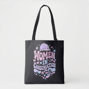 Vrouwen in de Bouw Retro Empowerment Tote Bag