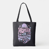 Vrouwen in de Bouw Retro Empowerment Tote Bag (Achterkant)