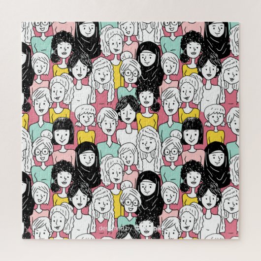 Vrouwen in de Cartoon van de wereld Moeilijke mens Legpuzzel (Verticaal)