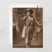 vrouwen in de detailhandel briefkaart (Voorkant / Achterkant)