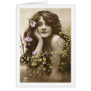  vrouwen in de detailhandel Victoriaans Bloemenmei