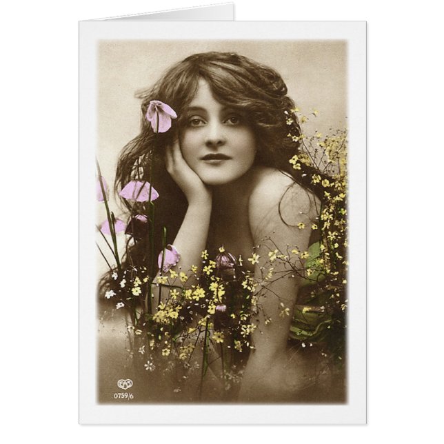  vrouwen in de detailhandel Victoriaans Bloemenmei (Voorkant)