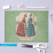  vrouwen in de Dress Green-ontkoppeling Tissuepapier (Craft)