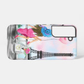 Vrouwen in de Eiffeltoren in Parijs Samsung Galaxy Hoesje (Achterkant horizontaal)