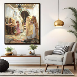 Vrouwen in de fontein poster