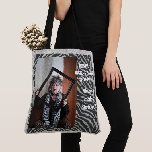 Vrouwen in de geschiedenis maken altijd Canvas tas (Dichtbij)